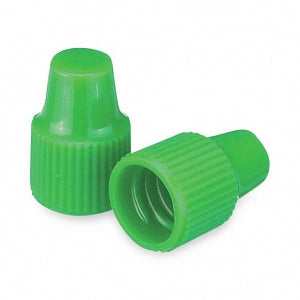 DWK Life Sciences Wheaton 8-425 PP Dropper Tip Caps - Polypropylene Dropper-Tip Cap, Size 8-425, Green - 242506