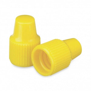 DWK Life Sciences Wheaton 8-425 PP Dropper Tip Caps - Polypropylene Dropper-Tip Cap, Size 8-425, Yellow - 242508