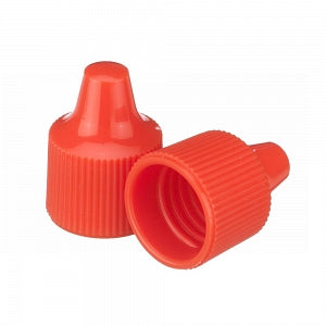 DWK Life Sciences Wheaton 15-415 PP Dropper Tip Caps - Polypropylene Dropper-Tip Cap, Size 15-415, Orange - 242513