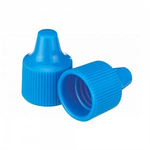 DWK Life Sciences Wheaton 15-415 PP Dropper Tip Caps - Polypropylene Dropper-Tip Cap, Size 15-415, Blue - 242514