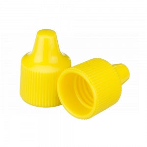 DWK Life Sciences Wheaton 15-415 PP Dropper Tip Caps - Polypropylene Dropper-Tip Cap, Size 15-415, Yellow - 242518