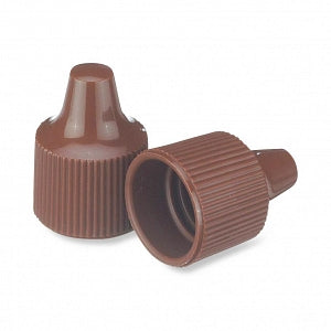 DWK Life Sciences Wheaton 15-415 PP Dropper Tip Caps - Polypropylene Dropper-Tip Cap, Size 15-415, Brown - 242519