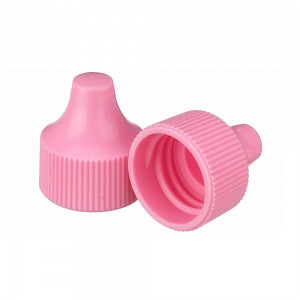 DWK Life Sciences Wheaton 20-410 PP Dropper Tip Caps - Polypropylene Dropper-Tip Cap, Size 20-410, Pink - 242521