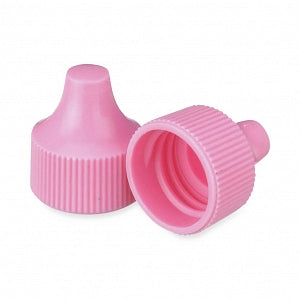 DWK Life Sciences Wheaton 20-410 PP Dropper Tip Caps - Polypropylene Dropper-Tip Cap, Size 20-410, Pink - 242521