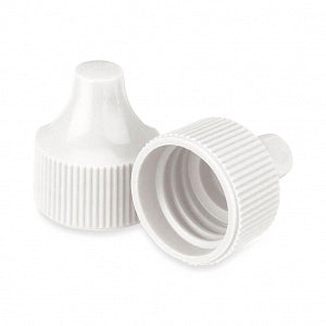 DWK Life Sciences Wheaton 20-410 PP Dropper Tip Caps - Polypropylene Dropper-Tip Cap, Size 20-410, White - 242530