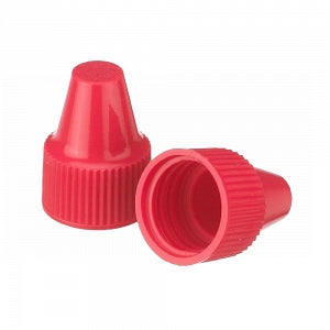 DWK Life Sciences Wheaton 13-425 PP Dropper Tip Caps - Polypropylene Dropper-Tip Cap, Size 13-425, Red - 242532