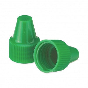 DWK Life Sciences Wheaton 13-425 PP Dropper Tip Caps - Polypropylene Dropper-Tip Cap, Size 13-425, Green - 242536