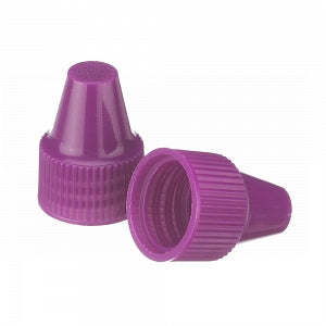 DWK Life Sciences Wheaton 13-425 PP Dropper Tip Caps - Polypropylene Dropper-Tip Cap, Size 13-425, Purple - 242537