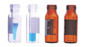 DWK Life Sciences Wheaton Clear Vial with Marking Patch - VIAL, CLR, 6-SERIES, 9MM, W/PATCH, 350UL INS - 76-1200-101