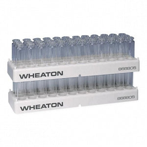 DWK Wheaton Polypropylene POS Rack with Open ID - Polypropylene Vial Rack, Open Inner Diameter 23.1 mm, 36 Positions - 868805