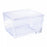 DWK Staining Dish for Slide Racks - Soda Lime Glass Type III Staining Dish with Cover, Clear, 121 mm L x 90 mm W x 66 mm D - 900303