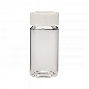 DWK Life Sciences Wheaton LS Vial - 20 mL Glass Liquid Scintillation Vial, Attached 24-400 Polypropylene Cap with Metal Foil / Pulp Liner - 986561