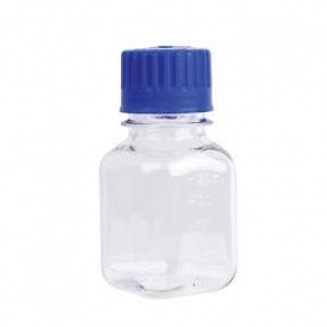 DWK Life Sciences Wheaton PETG Square media Bottle - Square PETG Sterile Media Bottle, 125 mL - WPBGC0125SB