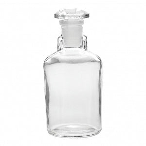 DWK Wheaton 100 mL Dropping Bottle with Ground Stopper - Round Dropper Glass Bottle with Ground Stopper, 100 mL, Clear - W211735