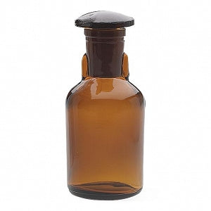 DWK Wheaton 50 mL Dropping Bottle with Ground Stopper - BOTTLE, DROPPING, W/STOPPER, GLS, AMB, 50ML - W211754