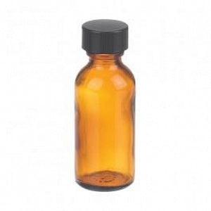 Dwk Life Sciences Wheaton Wheaton 1 oz. Amber Bottle with PE Cone Liner - BOTTLE, GLASS, BS RD, PE CONE LNR, AMB, 1OZ - W216848