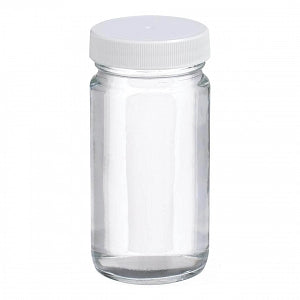 DWK Life Sciences Wheaton Type III Soda-Lime Clear Bottle - BOTTLE, TYPE III, CLEAR, PTFE LINED CAP, 4OZ - W217002