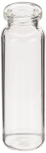 DWK Life Sciences Wheaton Flat Bottom Clear Headspace Vial - Type I Borosilicate Flat-Bottom Glass Vial, Clear, Standard Finish, 20 mL - W225279