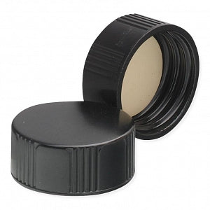 DWK Wheaton Phenolic Screw Caps w/14B Rubber Liner - Phenolic Screw-On Cap with 14B Rubber Liner, Black, Cap Closure Size 20-400 - W239298