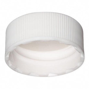 DWK Wheaton Polypropylene Open Cap with PTFE / Silicone Liner - Polypropylene Screw-On Cap with PTFE / Silicate Liner, White, 13-425 - W240841