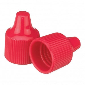 DWK Life Sciences Wheaton 15-415 PP Dropper Tip Caps - Polypropylene Dropper-Tip Cap, Size 15-415, Red - W242512-A