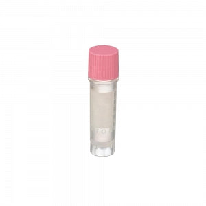 DWK Life Sciences Wheaton CryoElite Cap - CryoElite Sterile Polypropylene Cryogenic Vial, Pink External Screw Cap, Writing Patch, 2 mL Capacity - W985865-100