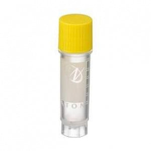 DWK Life Sciences Wheaton CryoElite Cap - CryoElite Sterile Polypropylene Cryogenic Vial, Yellow External Screw Cap, Writing Patch, 2 mL Capacity - W985866-100