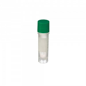 DWK Life Sciences Wheaton CryoElite Cap - CryoElite Sterile Polypropylene Cryogenic Vial, Green External Screw Cap, Writing Patch, 2 mL Capacity - W985867-100