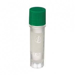 DWK Life Sciences Wheaton CryoElite Cap - CryoElite Sterile Polypropylene Cryogenic Vial, Green External Screw Cap, Writing Patch, 2 mL Capacity - W985867