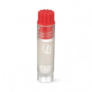 DWK Life Sciences Wheaton CryoElite Cap - CryoElite Sterile Polypropylene Cryogenic Vial, Red Internal Screw Cap, Writing Patch, 2 mL Capacity - W985917