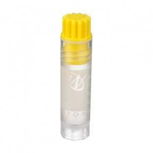 DWK Life Sciences Wheaton CryoElite Cap - CryoElite Sterile Polypropylene Cryogenic Vial, Yellow Internal Screw Cap, Writing Patch, 2 mL Capacity - W985919