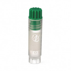 DWK Life Sciences Wheaton CryoElite Cap - CryoElite Sterile Polypropylene Cryogenic Vial, Green Internal Screw Cap, Writing Patch, 2 mL Capacity - W985920