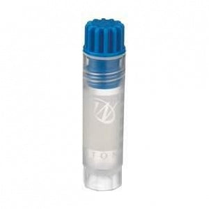 DWK Life Sciences Wheaton CryoElite Cap - CryoElite Sterile Polypropylene Cryogenic Vial, Blue Internal Screw Cap, Writing Patch, 2 mL Capacity - W985921