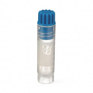 DWK Life Sciences Wheaton CryoElite Cap - CryoElite Sterile Polypropylene Cryogenic Vial, Blue Internal Screw Cap, Writing Patch, 2 mL Capacity - W985921