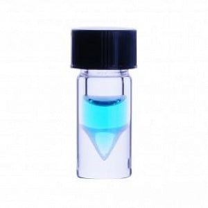 DWK Wheaton V Vial with Solid-Top Screw Cap: Clear - VIAL, GLASS, CLEAR, CON-V, W/CAP, 0.3ML - W986253NG