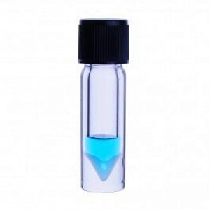 DWK Wheaton V Vial with Solid-Top Screw Cap: Clear - VIAL, GLASS, CLR, CON-V, W/CAP, 2ML - W986256NG