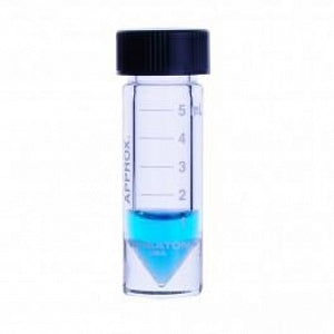 DWK Wheaton V Vial with Solid-Top Screw Cap: Clear - VIAL, GLASS, CLR, GRAD, CON-V, W/CAP, 5ML - W986279NG