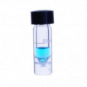 DWK Wheaton V Vial with Open-Top Screw Cap: Clear - VIAL, GLASS, GRAD, CON-V, O / T CAP, 1ML - W986294NG