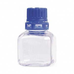 DWK Life Sciences Wheaton PETG Square media Bottle - Square PETG Sterile Media Bottle with Tamper-Evident Cap, 30 mL - WPBGC0030S