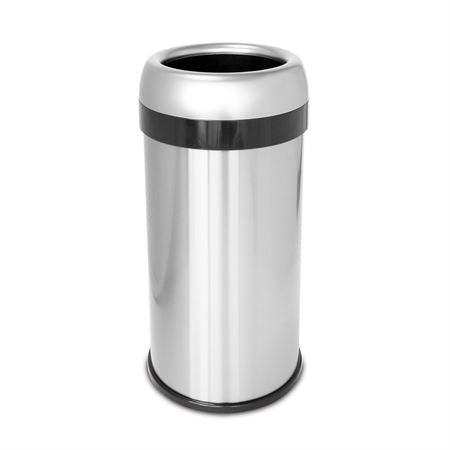 Open-Top Waste Can with Dual-Deodorizer Filter 16gal - Oval - 16"W x 11.5"D x 28.5"H