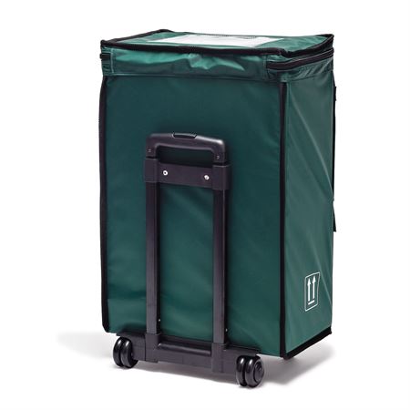 Wheeled Medication Transport Tote 9.5"D x 15.5"W x 22"H, Green