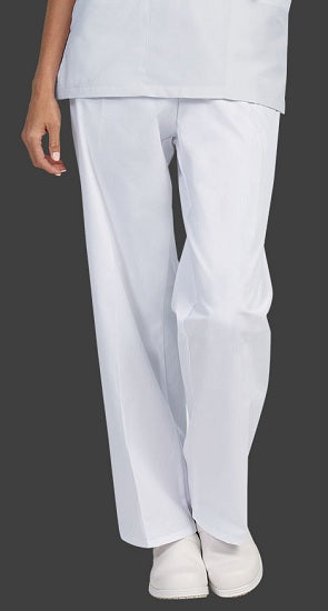 Unisex Fashion Poplin Fashion Scrub Pants White