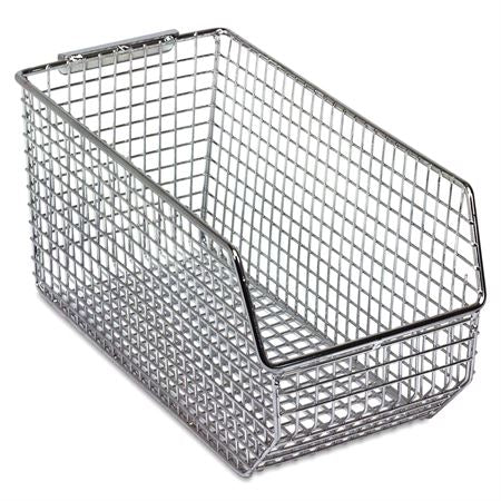 Wire Mesh Hang & Stack Bin 4.25"W x 7.25"D x 3"H