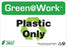 Zing Enterprises LLC Green at Work Recycle Signs - SIGN, GREEN@WORK, PLASTIC ONLY, 7X10 - 1031