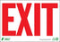 Zing Enterprises LLC Red on White Exit Signs - Exit Sign with Red Lettering on White, Aluminum, 7" x 10" - 1077A