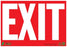 Zing Enterprises LLC White on Red Exit Signs - Exit Sign with White Lettering on Red, Plastic, 7" x 10" - 1078