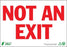 Zing Not An Exit Signs - Not An Exit Sign, Aluminum, 7" x 10" - 1080A