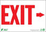 Zing Enterprises LLC Exit Right Arrow Signs - Exit Sign with Right Arrow, Glow-in-the-Dark Plastic, 7" x 10" - 1081G