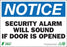 Zing Enterprises LLC Notice Security Alarm Will Sound Signs - SIGN, NOTICE SECURITY ALARM, 7X10, ADH - 1140S