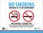 Zing Enterprises LLC Illinois No E-Cigarette Smoking Signs - DECAL, NO SMOKING E-CIG, CHICAGO, 5X7, 2PK - 1849D